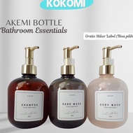 Zud KOKOMI Aesthetic Soap Bottle AKEMI Liquid Soap Refill Bottle 3ml Get Sticker Label Refillable Bottle