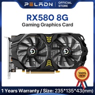 PELADN New Graphics Cards RX 580 8GB GDDR5 GPU Mining Video Card RX580 8G 2048SP Computer Gaming War
