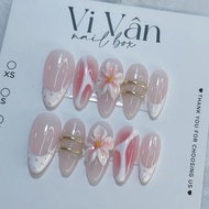 518 Nailbox y2k mirror porcelain flowers. Y2k design fake nails