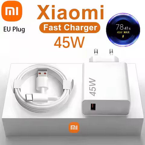 Xiaomi Mijia High-performance 45W Turbo Charger Fast Charging EU Adapter Type C Cable For Mi 11T 10T