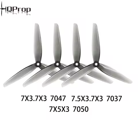 2Pair HQProp 7X3.7X3 7037 / 7X5X3 7050 / 7X4.5X3 7045 / 7.5X3.7X3 7037 3-Blade PC FPV Propeller 7inc