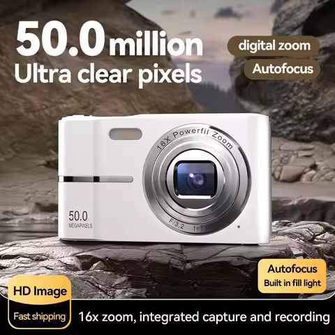 Digital Cameras1080P Camera 44MP Camera Portable Compact Camera with 2.4 Inch LCD Screen16x Digital 