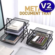 2/3/4 Tier Document Tray Metal File Letter Collection Paper Holder Sorting Dropbox Desk Organizer Ra