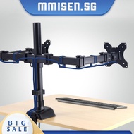 [mmisen.sg] Single/Dual Monitor Desk Mount Holds Up To 19.84 Lbs for 17 To 32 Inch Screens