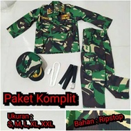 TNI Uniform for Children, Army Carnival, Latest Pocil Kindergarten Costume, One Set Baju Polis Kanak