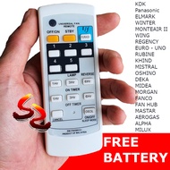 Universal Jauh Kipas Siling Dinding Kawalan Kipas-Deka Elmark Alpha KDK PANASONIC BATERI PERCUMA