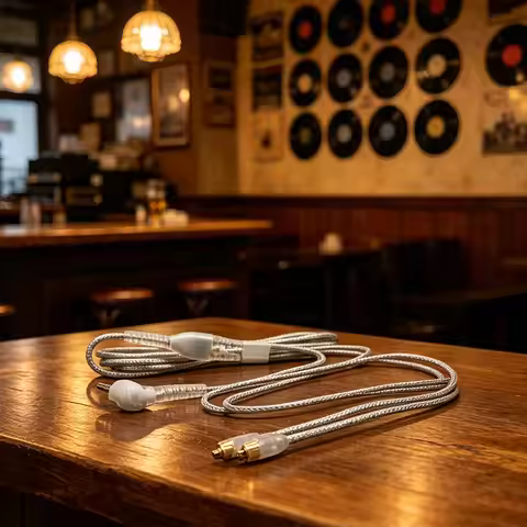 For Shure Transparent Audio Cable For SE215/SE425/SE535 1.6m Oxygen-Free Quality Audio Connecting Li