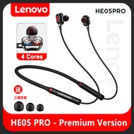 Lenovo HE05 Pro Bluetooth 5.0 Earphones 4 Speaker Units Wireless Headphone Magnetic Neckband Stereo 