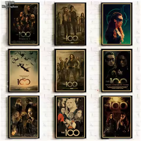 The 100 TV movies Retro Poster Vintage poster Wall Decor Personalised Room Decoration Kraft Papers g