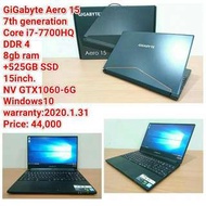 GiGabyvte Aero 15 7th generation Core i7-7700HQ DDR 4 8gb