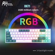 RK Royal Kludge Rk71 Bluetooth 5.0 Usb C Dual Mode 60% Rgb Backlit Mechanical Gaming Keyboard