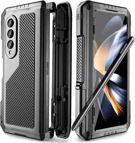 R-just Rugged Armor 360 Full Mobile Phone Case For Samsung Galaxy Z Fold 6 Fold 5 Fold 4 5 6 Metal A