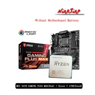 AMD Ryzen 7 1700 R7 1700 Original Used CPU + MSI X470 GAMING PLUS MAX  Original New Motherboard Suit