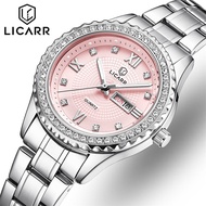 LICARR Fashion Women's Complete Calendar Quartz Watch Top Luxury Ladies Stainless Steel Classic Bracelet Female Clock