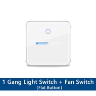 Zemismart Tuya สวิตช์ Kipas Angin Gantung Langit อัจฉริยะสวิตช์หลอดไฟสีเหลืองอ่อนตัวขัดจังหวะระบบสัม