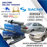 SACHS TOYOTA VIOS NCP42 (2002 - 2006) SHOCK ABSORBER FULL SET /FRONT (DEPAN) / REAR (BELAKANG) 100% 