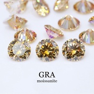 1ps 0.5ct-3ct Yellow Moissanite Loose Stone, Moissanite Ring Earrings Necklace DIY Jewelry Accessori