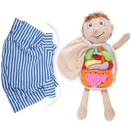 (XSUB) Kids Assembled Plush Body Organs Toy Human Body Anatomy Plush Doll Science Teaching Aids Tool