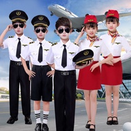 Children Captain Stewardess Uniform Uniform Primary School Students Vest Stewardess Stewardess Profe