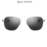 RANDOLPH - Aviator - 23k White Gold & American Gray แว่นกันแดด แว่นตาทรงนักบิน