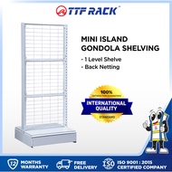 TTF Rack™ (MINI ISLAND GONDOLA) Island Gondola Back NETTING /Storage Rack/Shopping Mall Display Rack