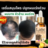 Lane ยาปลูกผม เซรั่มปลูกผม ปลูกผมเร่งด่วน  บำรุงผมร่วง รากผมแน่นแข็งแรง Hair Growth Essential serum Ginseng  gingerเร่งผมยาว  ใบฝรั่ง โสม ขิง  ปลูกผมหนา 10 มล.