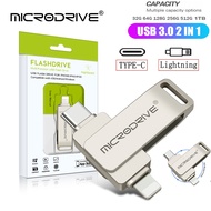 2 in 1 OTG USB 3.0 Type C To Lightning Pen Drive 32GB 64GB 128GB 256GB 512GB 1TB Usb3.0 Memory Stick