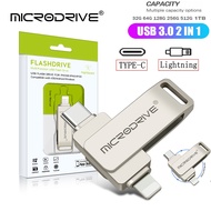 2 in 1 OTG USB 3.0 Type C To Lightning Pen Drive 32GB 64GB 128GB 256GB 512GB 1TB Usb3.0 Memory Stick flash Disk Type-C Pendrive