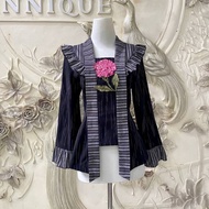 Funky Black Lurik Kebaya