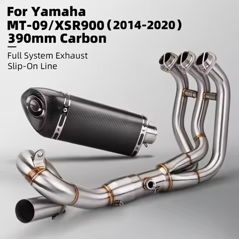 Slip On For MT-09 FZ-09 FJ09 MT09 TRACER 900 GT 2014-2020 Motorcycle Exhaust Escape Systems Front Li