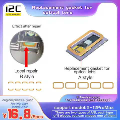 I2C Face ID Repair Optical Lens Original Glue Rubber Replacement Gasket For iPhone X-15 Pro MAX Dot 