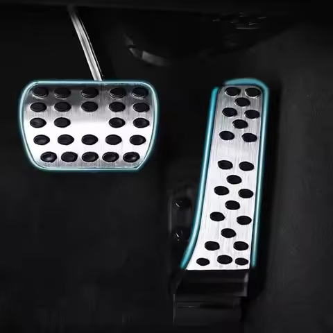 W221 Braking Pedal For Maybach Accelerator Cover 2pc Silver Maybach Pedal Cover Non Slip Pad For Mer