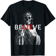 Blackcraft Antichrist Jesus Lie Skull Believe Atheist T-Shirt