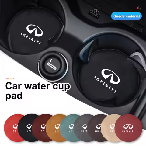 2PCS Car Coaster Cup Holder Anti-slip Accessories For Infiniti QX60 QX70 QX80 QX50 QX30 Q70L Q60 Q50