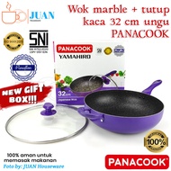 UNGU PANACOOK Frying pan 32cm glass lid wok/ japanese wok/ 32cm purple marble wok/
