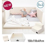 韓國GGUMBI 多功能變形圍欄式地墊嬰兒床(恆溫隔音)-米星星