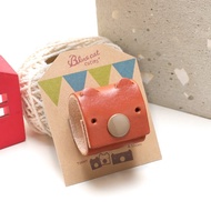 烏龍茶色 大隻的Tinny 真皮革手工 USB-C 2公尺 集線器