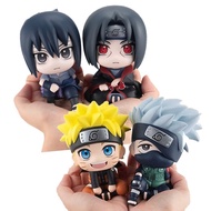 [Ready Stock] Naruto Figure Q Version Seated Naruto Kakashi Sasuke Car Decoration Two-Dimensional An