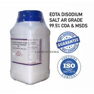 EDTA Disodium Salt AR Grade 99.5% TPC Brand 500 g./Bottle [CH2.N(CH2.COOH).CH2.COONa]2.2H2O laborato