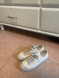 MUJI 無印良品 米白色帆布鞋