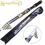 Sougayilang 2.1m/2.4m/2.7m/3.0m/3.6m Spinning Rods Carbon Fibre ceramic guide ring Portable fishing 
