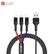 ZUZG 3 in 1 USB Cable For iPhone  13 Pro Max 12 iphone11 XR X Xs Max Charging USB Type C For Samsung