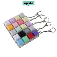 UPSTO Fidget Keychain, DIY Keyboard Relief Stress Finger Keyboard Cap,  3 Keys Keycap Keys Button Cl