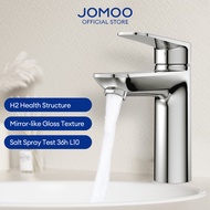 JOMOO Basin Tap Mixer Hot and Cold Faucet Water-Saving H2 Health Structure Bathroom Mixer Lavatory Vanity Faucet Chrome