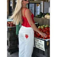 STLY New Autumn-Winter Women's Clothing: YK2 Strawberry Embroidery Design - Unique, Minimalist, Nich