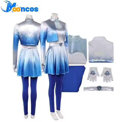 Descendants Cosplay Wonderland Chloe Costume Dress Coat Gloves Pants Clothing for Women Halloween Ca
