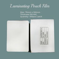150 MIC Thickness Transparent Laminating Pouch Film Size 70mm x 100mm - 100 Film per packet