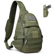 Tactical EDC Sling Backpack, Military Rover Shoulder Sling Bag Pack with Pistol Holster for Conceale