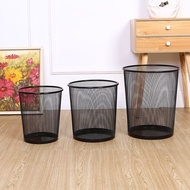 Trash Can Thickened Rust-Proof Iron Mesh Trash Can Household Metal Basket Office Barbed Wire Wastepaper Can