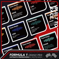 F1 Wireless Stickers F1 Team TEAM RADIO Formula Racing Surrounding Waterproof PVC Stickers